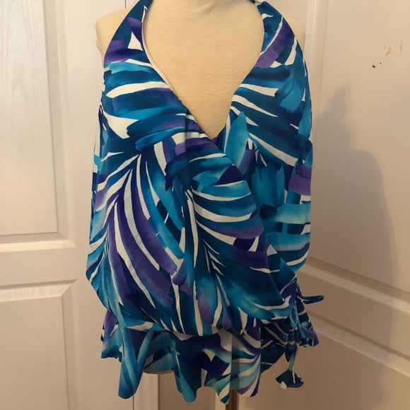 Belted Tankini Swim Top - Picture 2 of 5